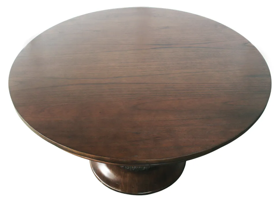 Charlotte Pedestal Table 55" in Walnut