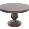 Charlotte Pedestal Table 48" in Walnut