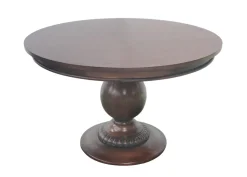 Charlotte Pedestal Table 48" in Walnut