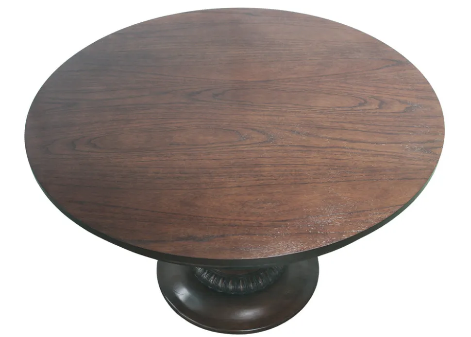 Charlotte Pedestal Table 48" in Walnut