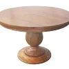 Charlotte Pedestal Table 48" in Golden Oak