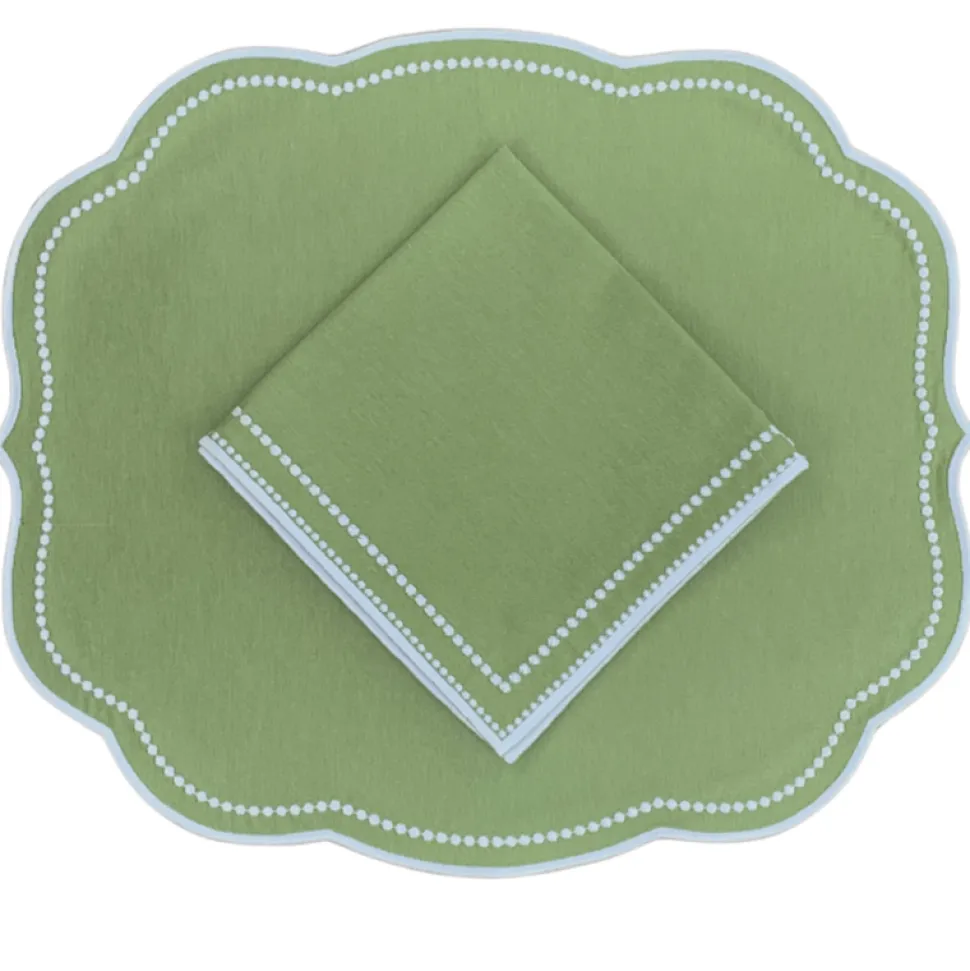 Charlotte Placemat in Sage, Set of 4