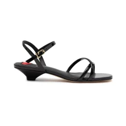 Charlotte Sandal in Black Patent Leather