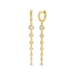 Charmed Micro Gabby Hoops Tiered Diamond Nesting Gem Drops, Seven
