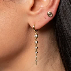 Charmed Micro Gabby Hoops Tiered Diamond Nesting Gem Drops, Seven