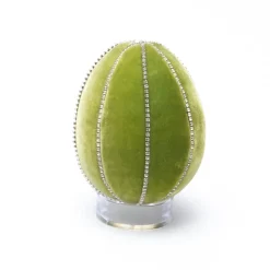 Chartreuse Crystal Trimmed Egg