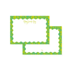 Chartreuse Ditsy Floral Stationery