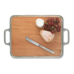 Cheese Tray with Handles, Cherry Wood, Medium