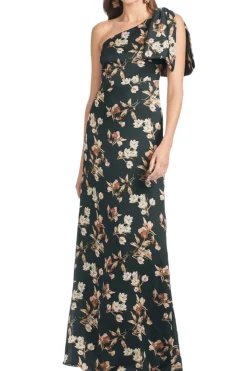 Chelsea Gown in Black Venetia Petal