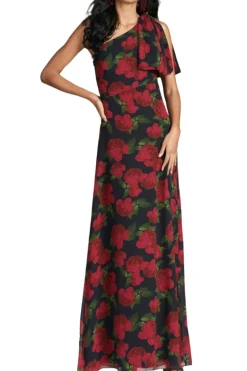 Chelsea Gown in Ruby Tea Roses