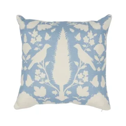 Chenonceau 18" Pillow in Sky & White