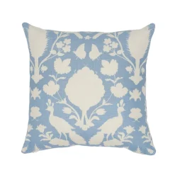 Chenonceau 18" Pillow in Sky & White