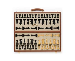 Chess Set No. 243 in Chestnut Leather