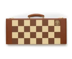Chess Set No. 243 in Chestnut Leather