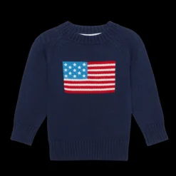 Children's American Flag Crewneck Sweater