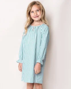 Children’s Emerald Ticking Delphine Nightgown