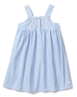 Children’s French Blue Seersucker Charlotte Nightgown