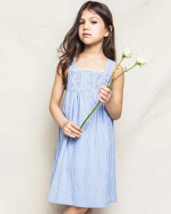 Children’s French Blue Seersucker Charlotte Nightgown