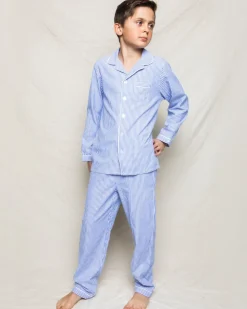 Children’s French Blue Seersucker Pajama Set