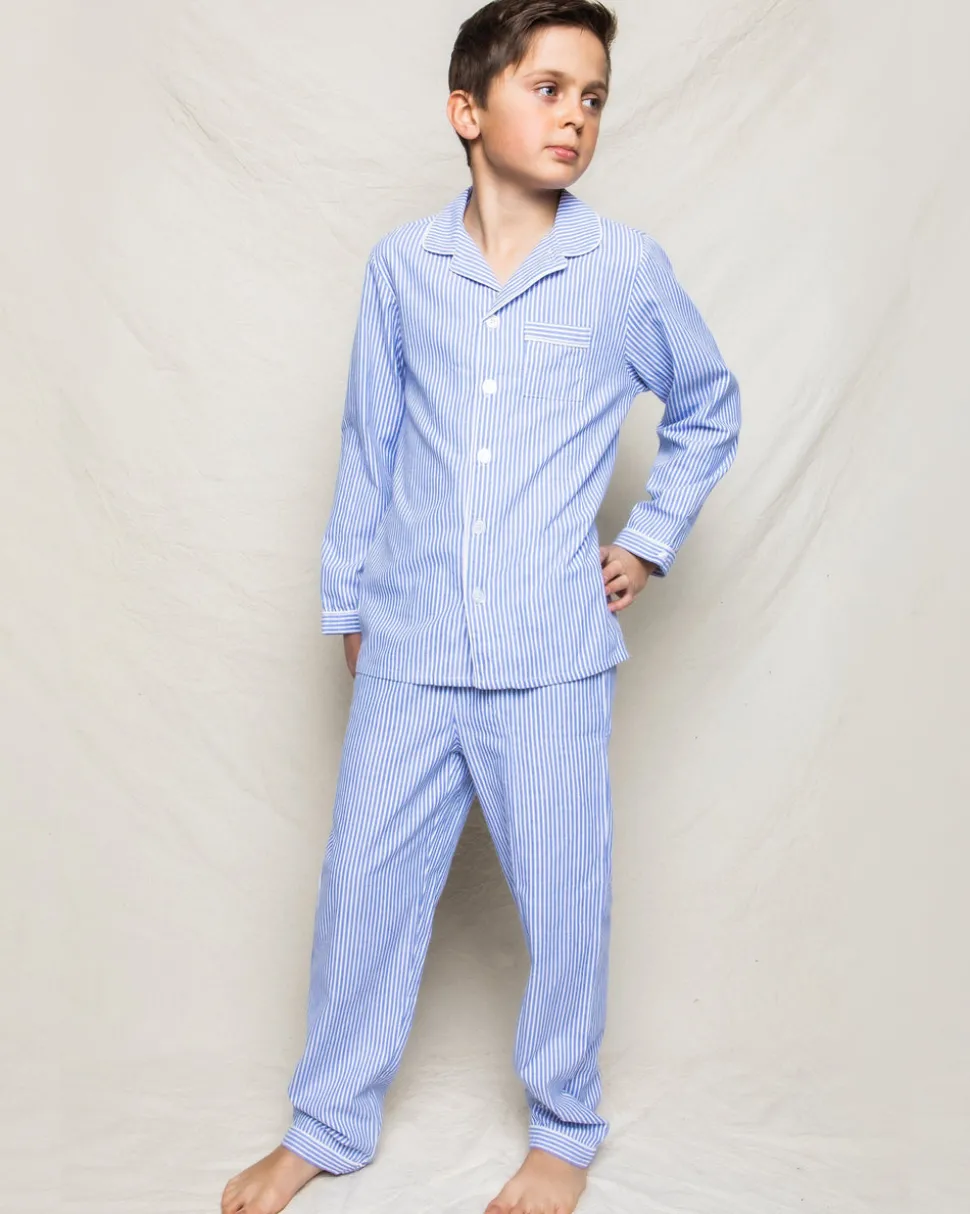 Children’s French Blue Seersucker Pajama Set