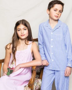 Children’s French Blue Seersucker Pajama Set