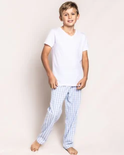 Children’s Light Blue Gingham Pajama Pants