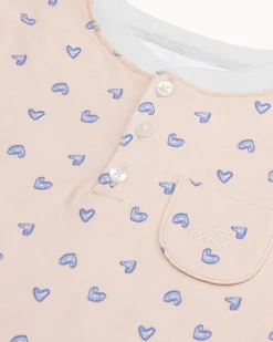 Children's Love Heart Pajamas in Pink