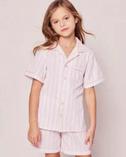 Children’s Pink and White Stripe Short Set