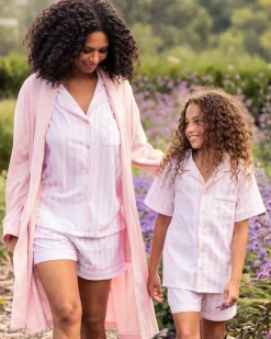 Children’s Pink and White Stripe Short Set