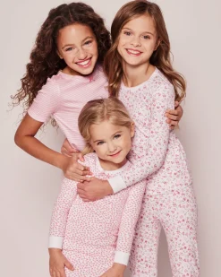 Children’s Pink Stripes Pima Cotton Snug Fit Short Set