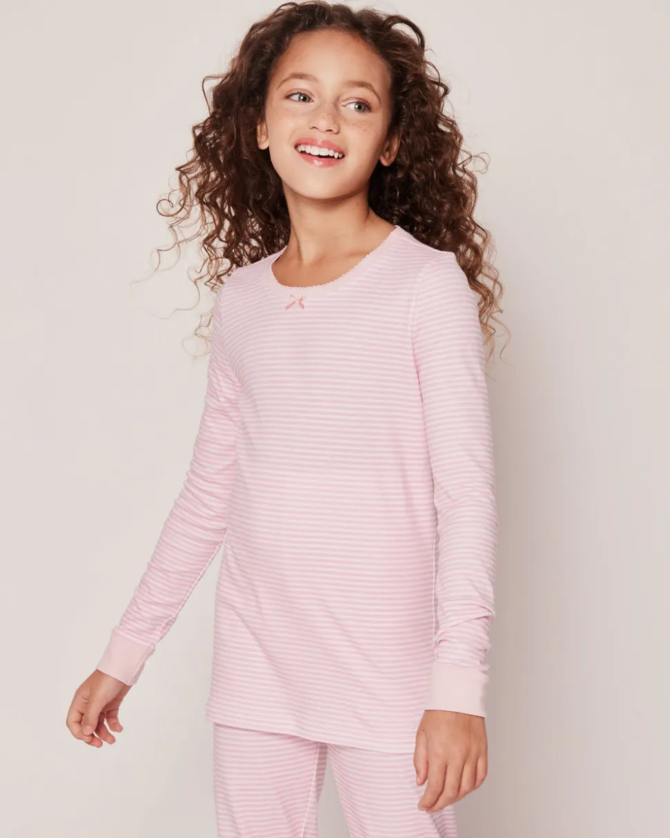 Children’s Pink Stripes Pima Snug Fit Pajama Set
