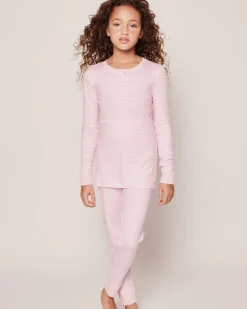 Children’s Pink Stripes Pima Snug Fit Pajama Set