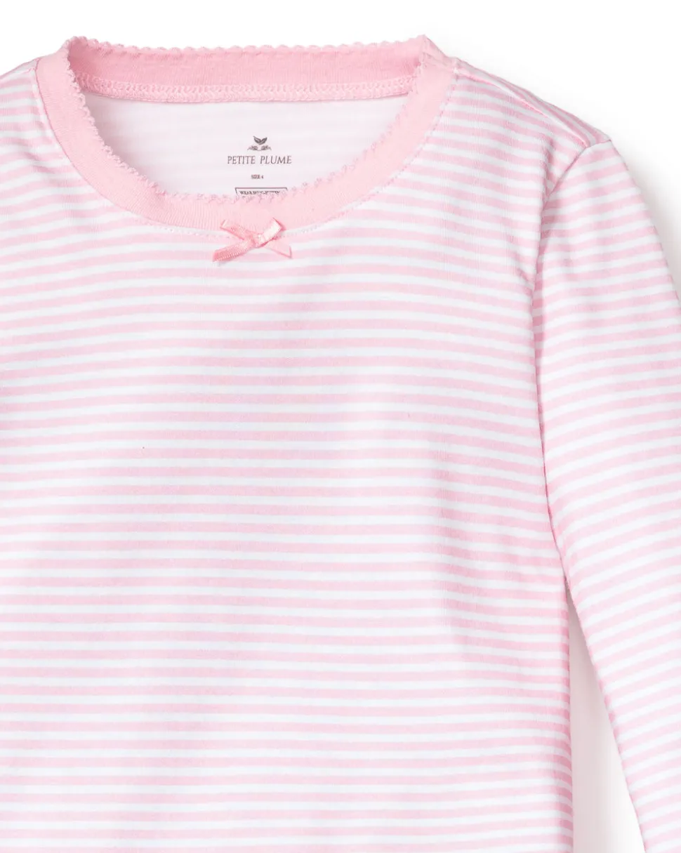 Children’s Pink Stripes Pima Snug Fit Pajama Set