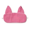 Children’s Red Mini-Gingham Kitty Sleep Mask