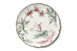 Chinoiserie Dessert Plates, Set of 12
