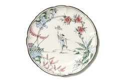 Chinoiserie Dessert Plates, Set of 12