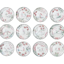 Chinoiserie Dinner Plates, Set of 12