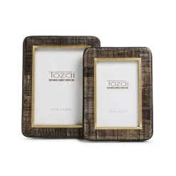 Chiseled Bone Photo Frame, Set of 2