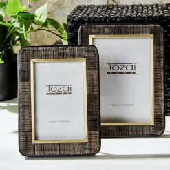 Chiseled Bone Photo Frame, Set of 2