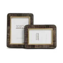 Chiseled Bone Photo Frame, Set of 2