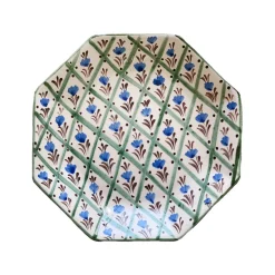 Chita Green Trellis Dessert Plate