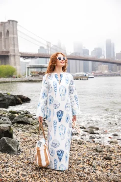 Chloe Caftan In Coquina