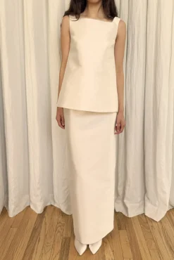 Chloe Tank in Silk Mikado Shantung