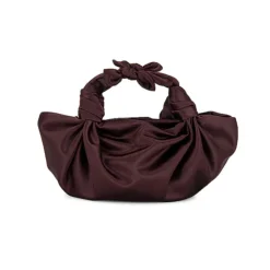 Chocolate NLA Silk Knot Bag