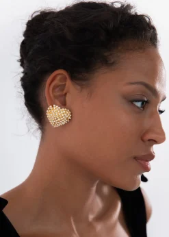 Christa Earrings in Crystal Antique Gold