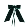 Christmas Green Velvet Napkin Bows, Set of 4