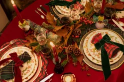 Christmas Green Velvet Napkin Bows, Set of 4