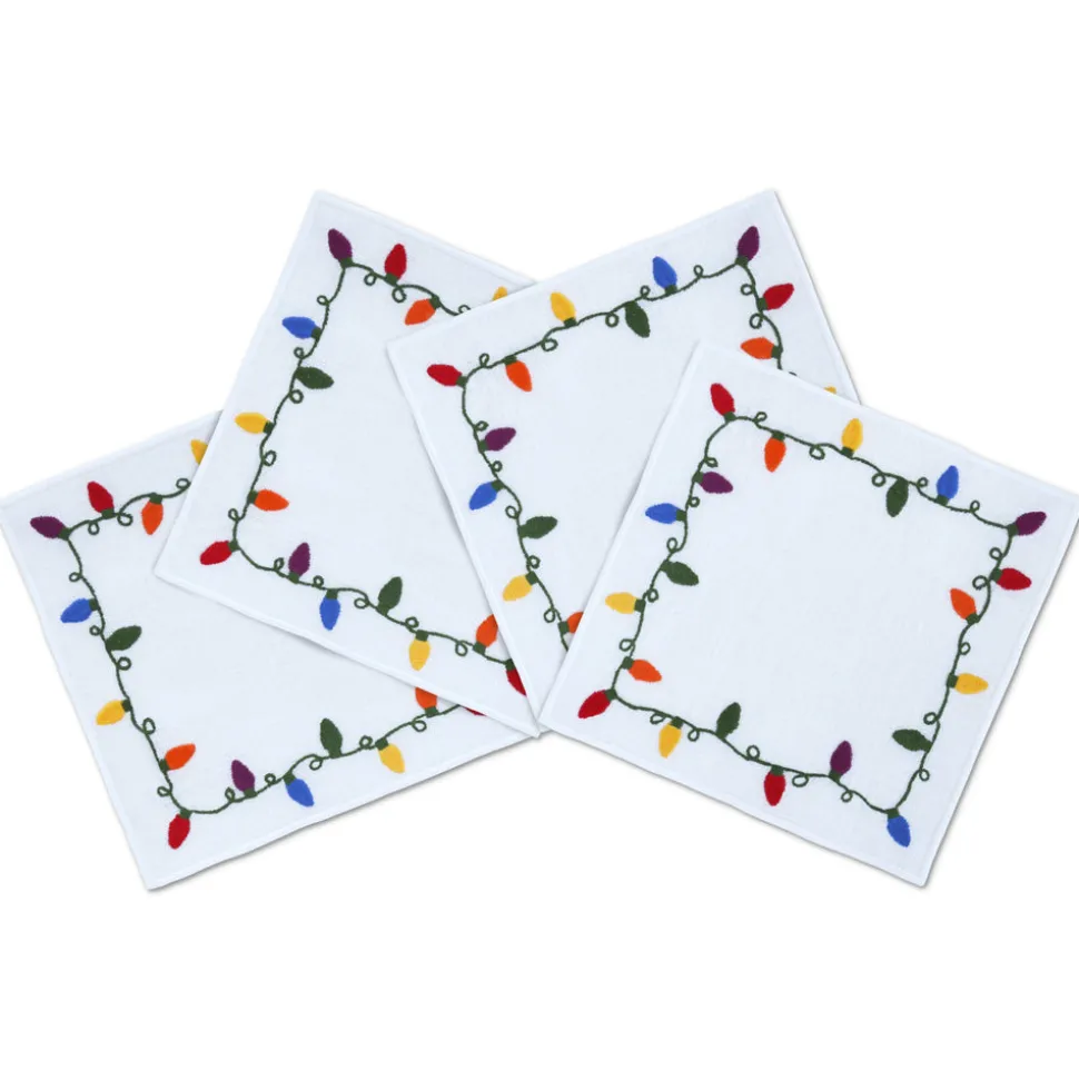 Christmas Lights Cocktail Napkins, Set of 4