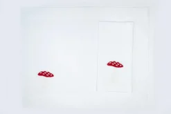 Christmas Red Mushroom Napkin and Placemat, Set of 2