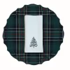 Christmas Tree Napkin and Tartan Vidro Placemat, Set of 2